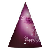 Roze Pegasus "Gelukkige Verjaardag" Feesthoedjes (Links)