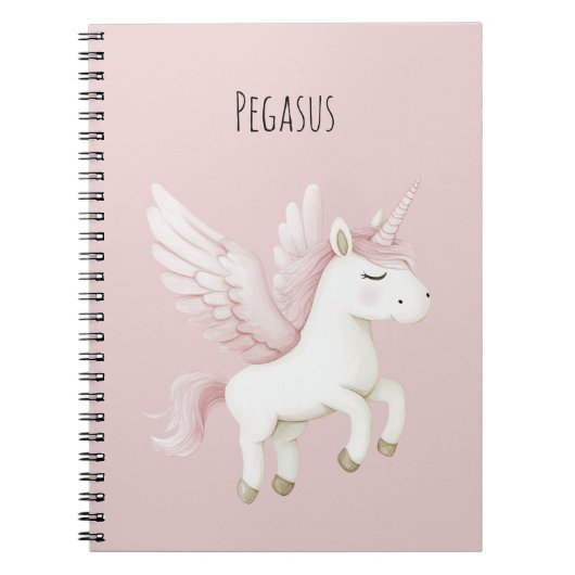 Roze Pegasus Notitieboek (Voorkant)