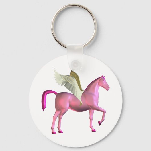 Roze Pegasus Sleutelhanger (Voorkant)