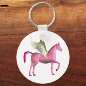 Roze Pegasus Sleutelhanger (Voorkant)