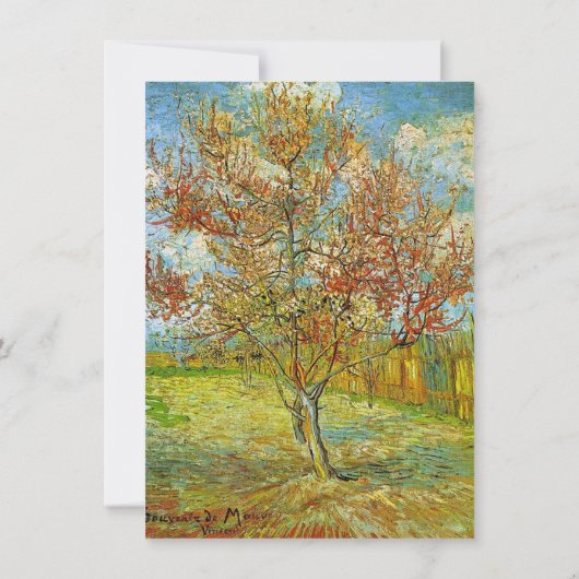 Roze pekelboom in Blossom bruiloft-uitnodigingen Kaart (Achterkant)