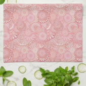 Roze, pekelvormig patroon theedoek (Gevouwen)