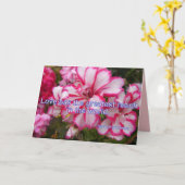 Roze Pelargonium Liefde is het Grootste bloemkaart Kaart (Gele Bloem)