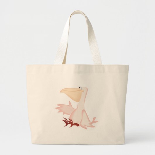 roze pelikaan grote tote bag (Voorkant)