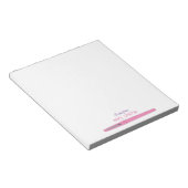 Roze pen | Opmerking van | Notitieblok leraar (Schuin)