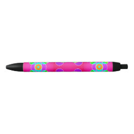 Roze pen patroon zwarte pen