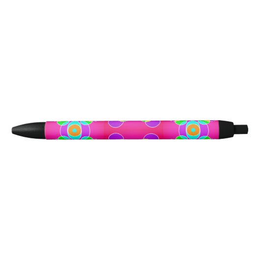 Roze pen patroon zwarte pen (Voorkant)