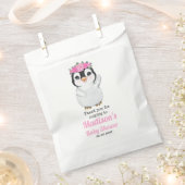 Roze Penguin Favor Bag,  weggeeftas Bedankzakje (Geknipt)