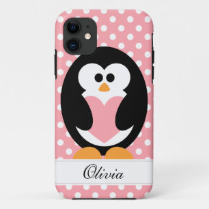 Roze Penguin Love Case-Mate iPhone Case