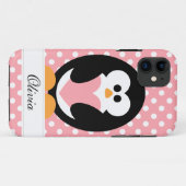 Roze Penguin Love Case-Mate iPhone Case (Achterkant (horizontaal))