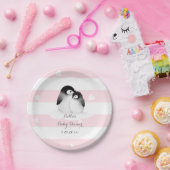 Roze Penguin Papier Borden Papieren Bordje (Feest)