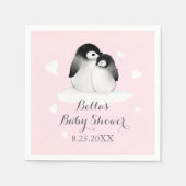 Roze Penguin Papieren servetten (Voorkant)
