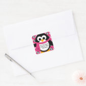Roze Penguin Party Stickers (Envelop)