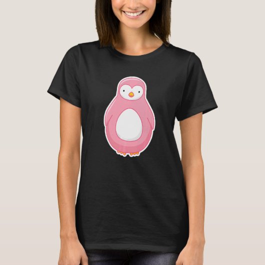 Roze Penguin T-shirt (Voorkant)