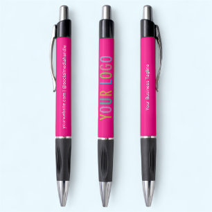 Roze Pennen Zakelijk Logo Gedrukt Promotiemateriaa