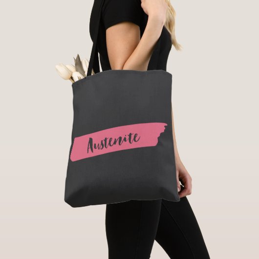 Roze penseel Austenite Bookish Tote Bag (Dichtbij)