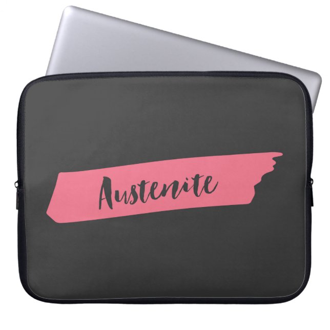 Roze penseel Austenite Laptop Sleeve (Voorkant)