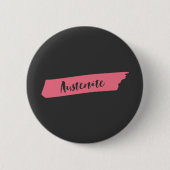 Roze penseel Austenite Ronde Button 5,7 Cm (Voorkant)