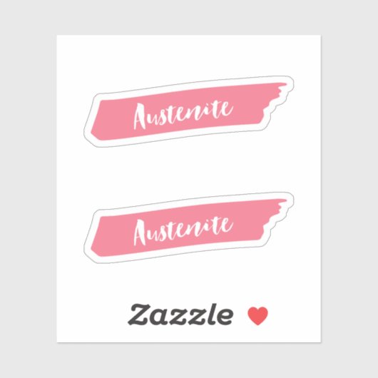 Roze penseel Austenite Sticker (Vel)