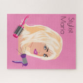 Roze penseel penseel penseel penseelroze legpuzzel (Horizontaal)