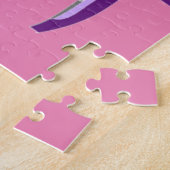 Roze penseel penseel penseel penseelroze legpuzzel (Zijkant)