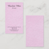 Roze penseel script moderne eminine elegant visitekaartje (Voorkant / Achterkant)