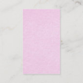 Roze penseel script moderne eminine elegant visitekaartje (Achterkant)