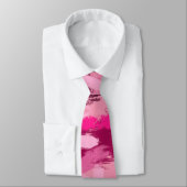 Roze penseelpatroon stropdas (Gebonden)