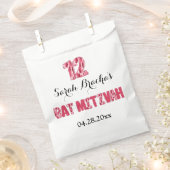 Roze penseelstreek Bat Mitzva Favors Bedankzakje (Geknipt)