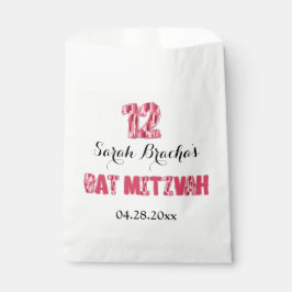 Roze penseelstreek Bat Mitzva Favors Bedankzakje