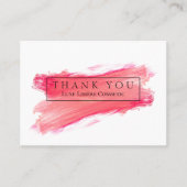 ROZE PENSEELSTREEK Dank u voor het winkelen brandi Visitekaartje (Voorkant)