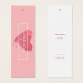 ROZE Penseelstreek Hang Labels | lippenstift Mini Visitekaartjes (Voorkant /achterkant)