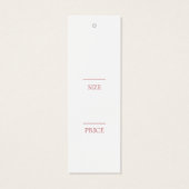 ROZE Penseelstreek Hang Labels Mini Visitekaartjes (Achterkant)