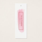 ROZE Penseelstreek Hang Labels Mini Visitekaartjes (Voorkant)