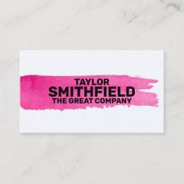 Roze penseelstreek visitekaartje