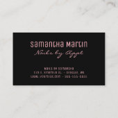 Roze penseelstreek zwarte Folie luipaard Visitekaartje (Achterkant)