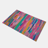Roze penseelstreken Abstracte afdrukken Deurmat (Schuin)
