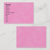 Roze penseeltextuur - Gepersonaliseerd Visitekaartje (Voorkant / Achterkant)