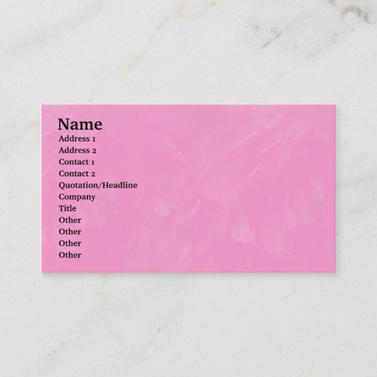 Roze penseeltextuur visitekaartje (Voorkant)