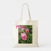 Roze Penstemon Bloem bloem Foto Boodschappentas Tote Bag (Achterkant)
