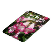 Roze Penstemon Bloemen Bloemen Bloemen Verjaardag Magneet (Linkerzijde)