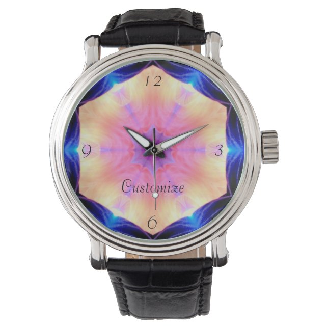 Roze pentagram Thunder_Cove Horloge (Voorkant)
