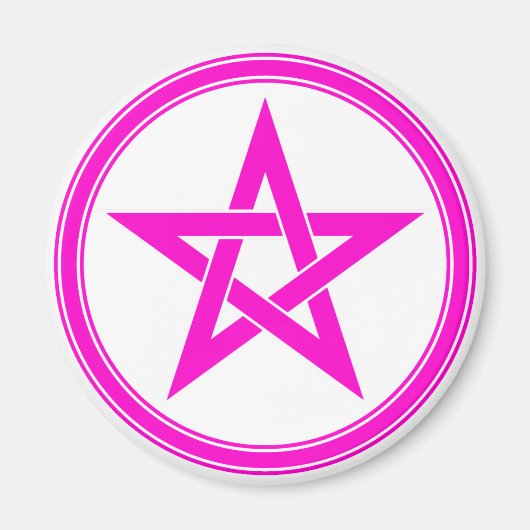 roze pentakel magneet (Voorkant)