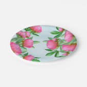 Roze Peonies Bouquet Papieren Bordje (Gekanteld)