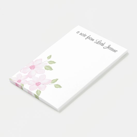  Roze Peonies Bouquet Post-it® Notes (Schuin)