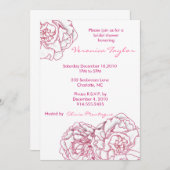 Roze Peony Bridal Shower Kaart (Voorkant / Achterkant)