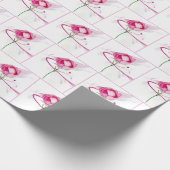 Roze Peony Bud Abstract schilderij Cadeaupapier (Hoek)