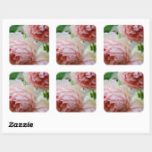Roze Peony Envelope Seal Stickers (Vel)
