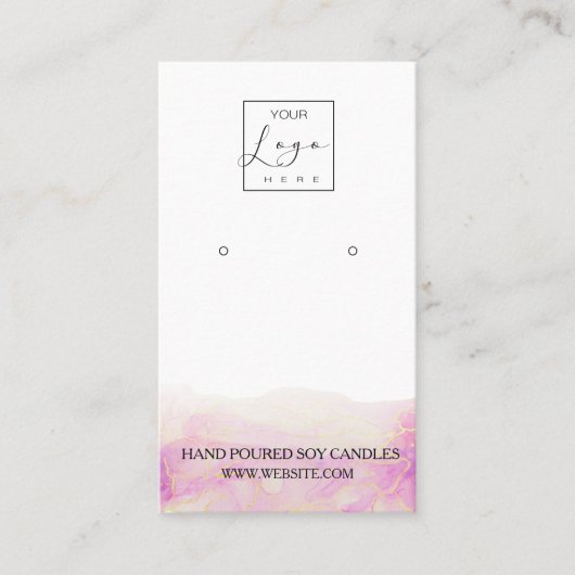 Roze Peony Flower display Visitekaartje (Voorkant)