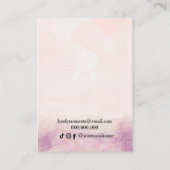 Roze Peony Flower ketting oorringen display Busi Visitekaartje (Achterkant)